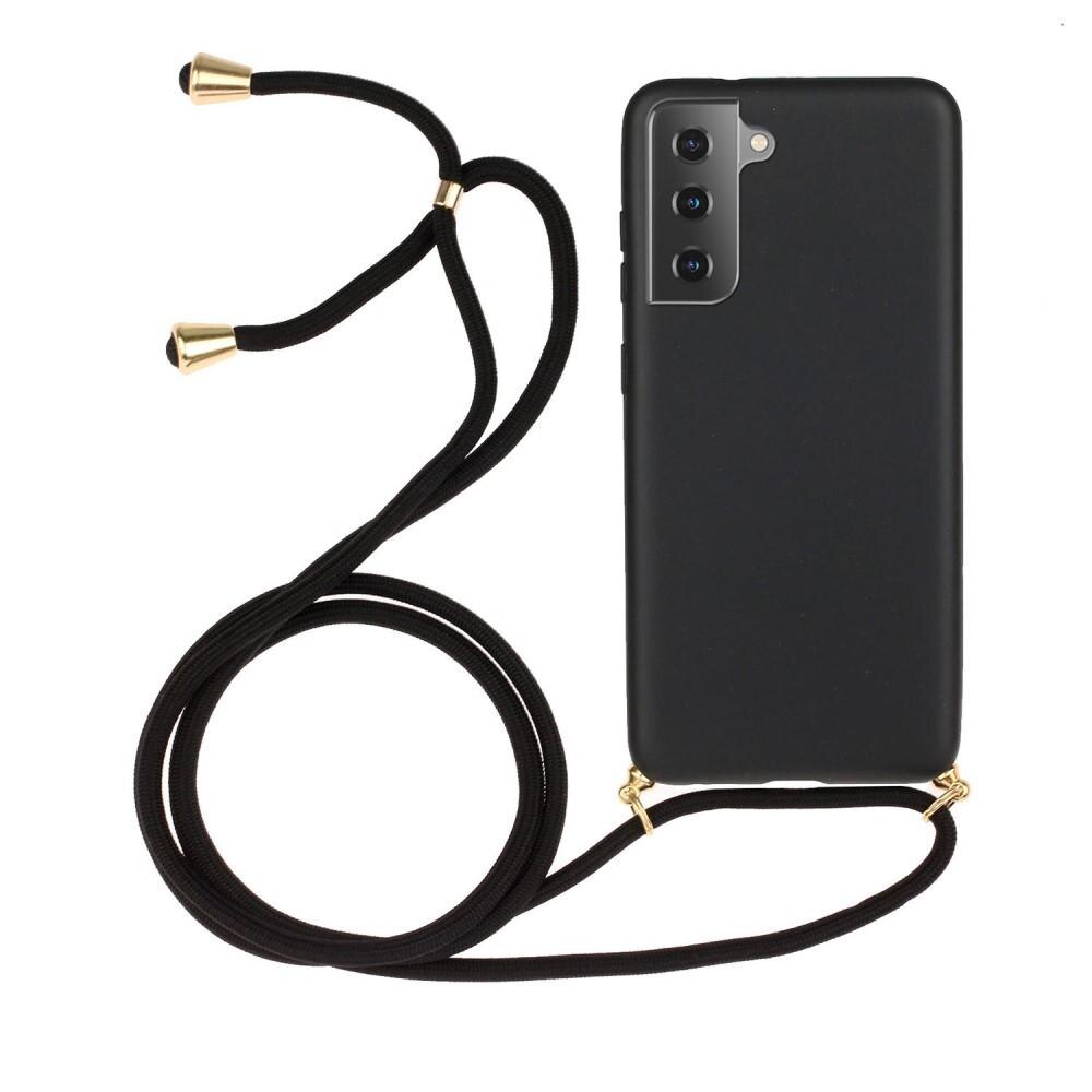 Samsung Galaxy S21 Plus Cover Neck Strap Black