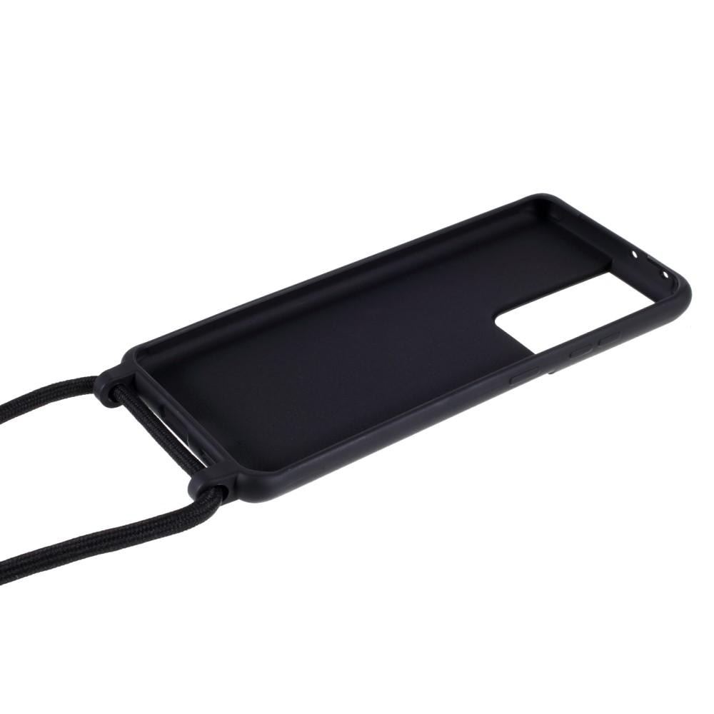 Samsung Galaxy S21 Ultra Cover Neck Strap Black