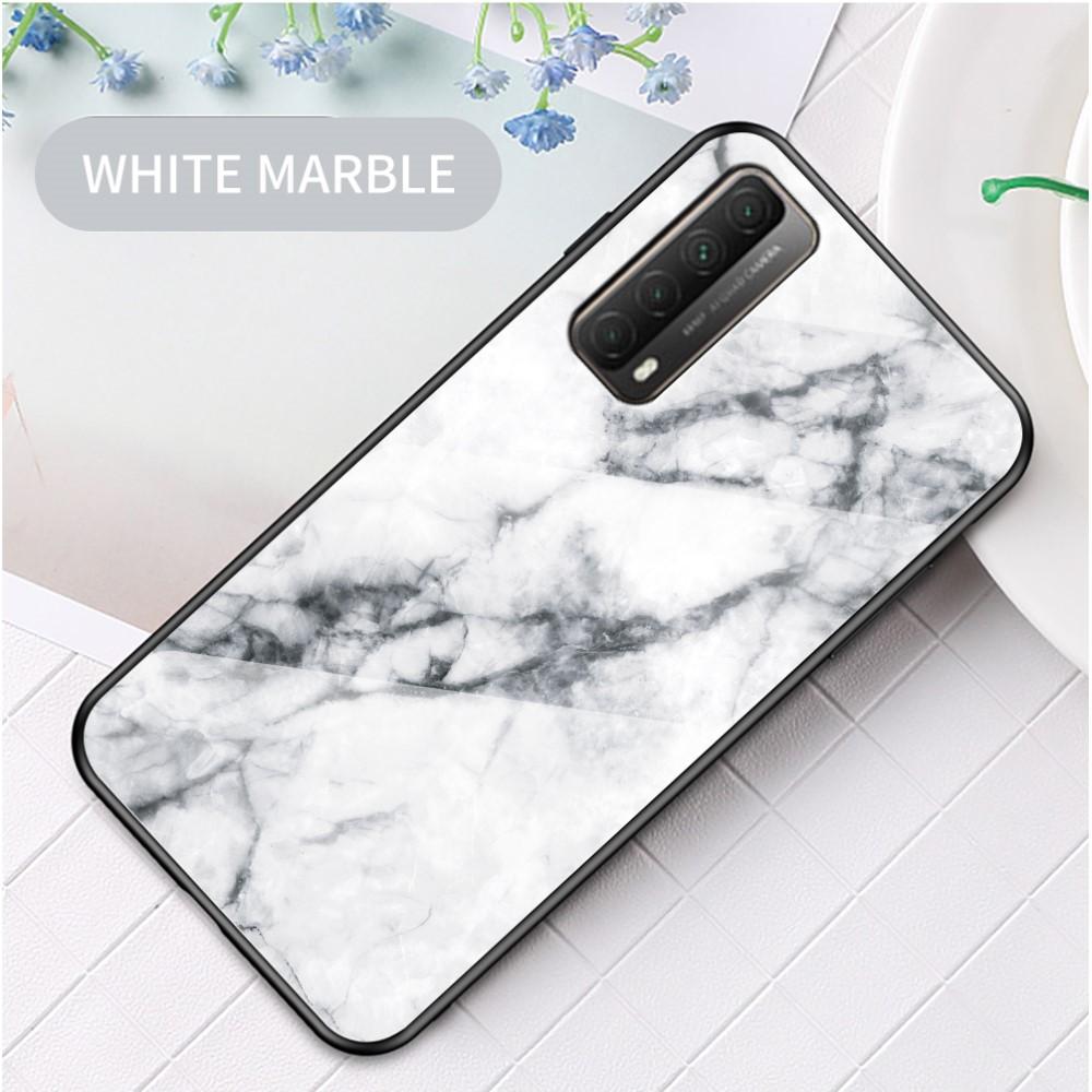 Huawei P Smart 2021 Tempered Glass Case White Marble