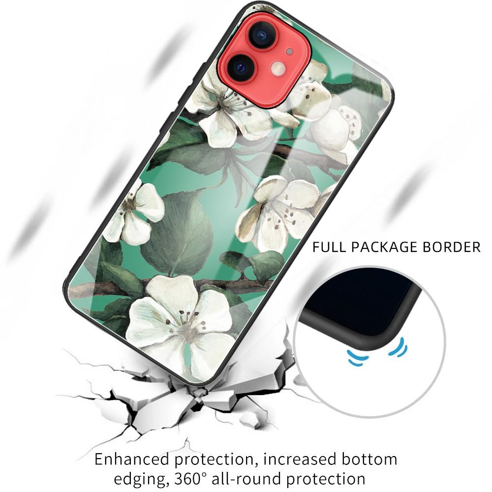 iPhone 11 Tempered Glass Case Flowers