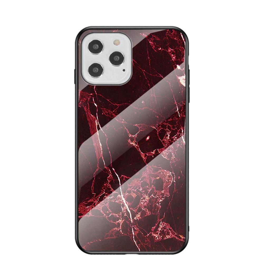 iPhone 12/12 Pro Tempered Glass Case Red Marble