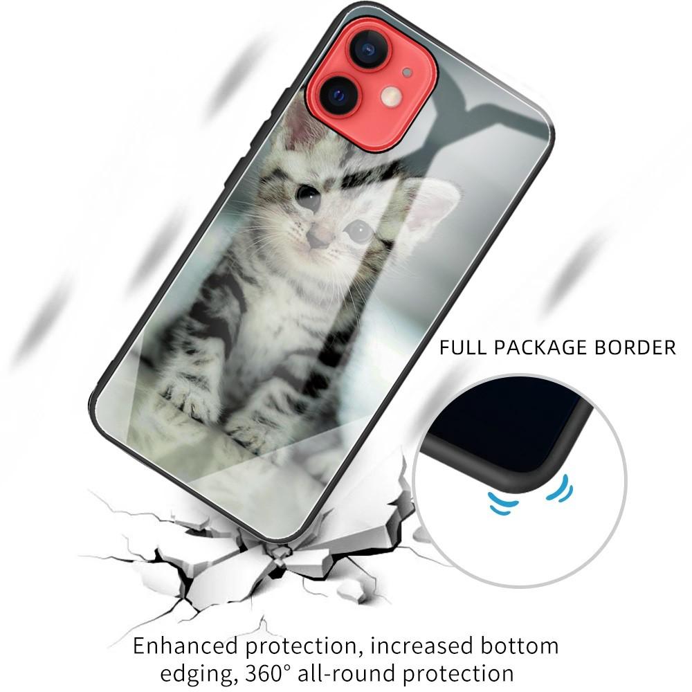 iPhone 12 Mini Tempered Glass Case Kitten