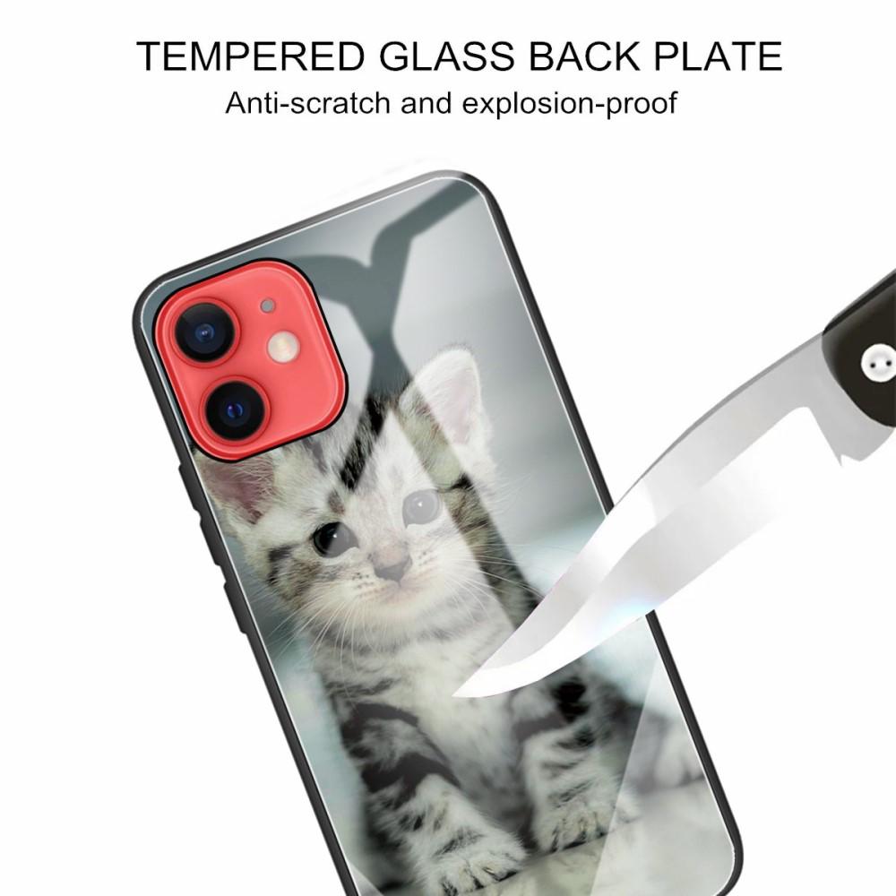 iPhone 12 Mini Tempered Glass Case Kitten