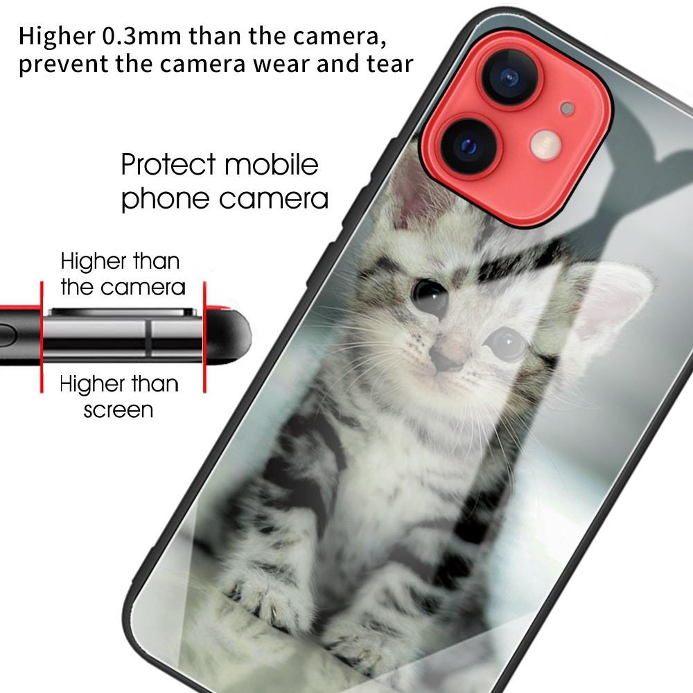 iPhone 12 Mini Tempered Glass Case Kitten