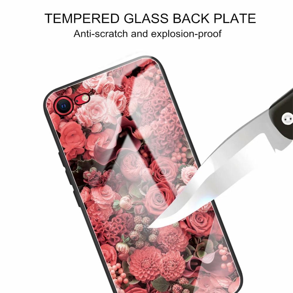 iPhone SE (2022) Tempered Glass Case Roses