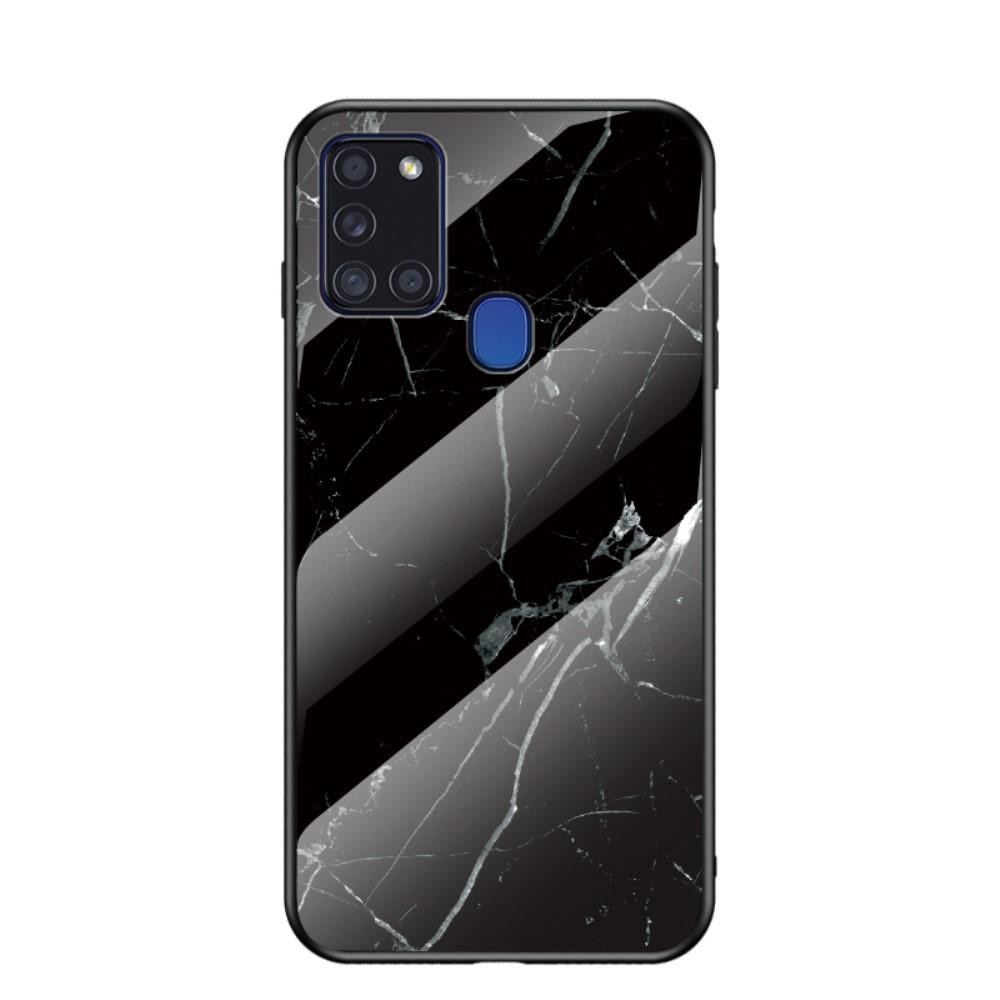 Samsung Galaxy A21s Tempered Glass Case Black Marble
