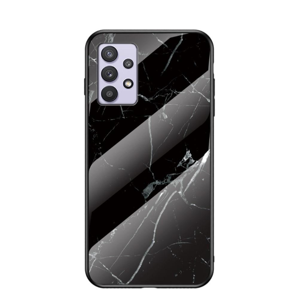 Samsung Galaxy A32 5G Tempered Glass Case Black Marble