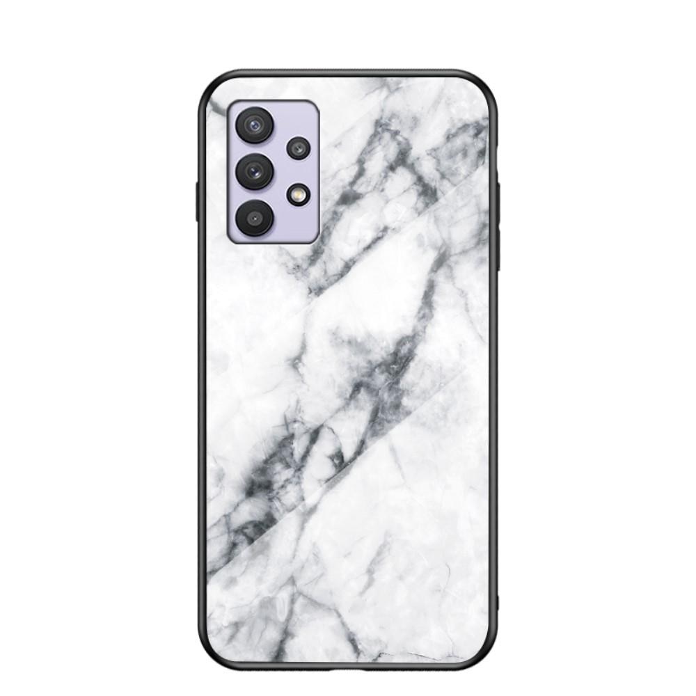 Samsung Galaxy A32 5G Tempered Glass Case White Marble