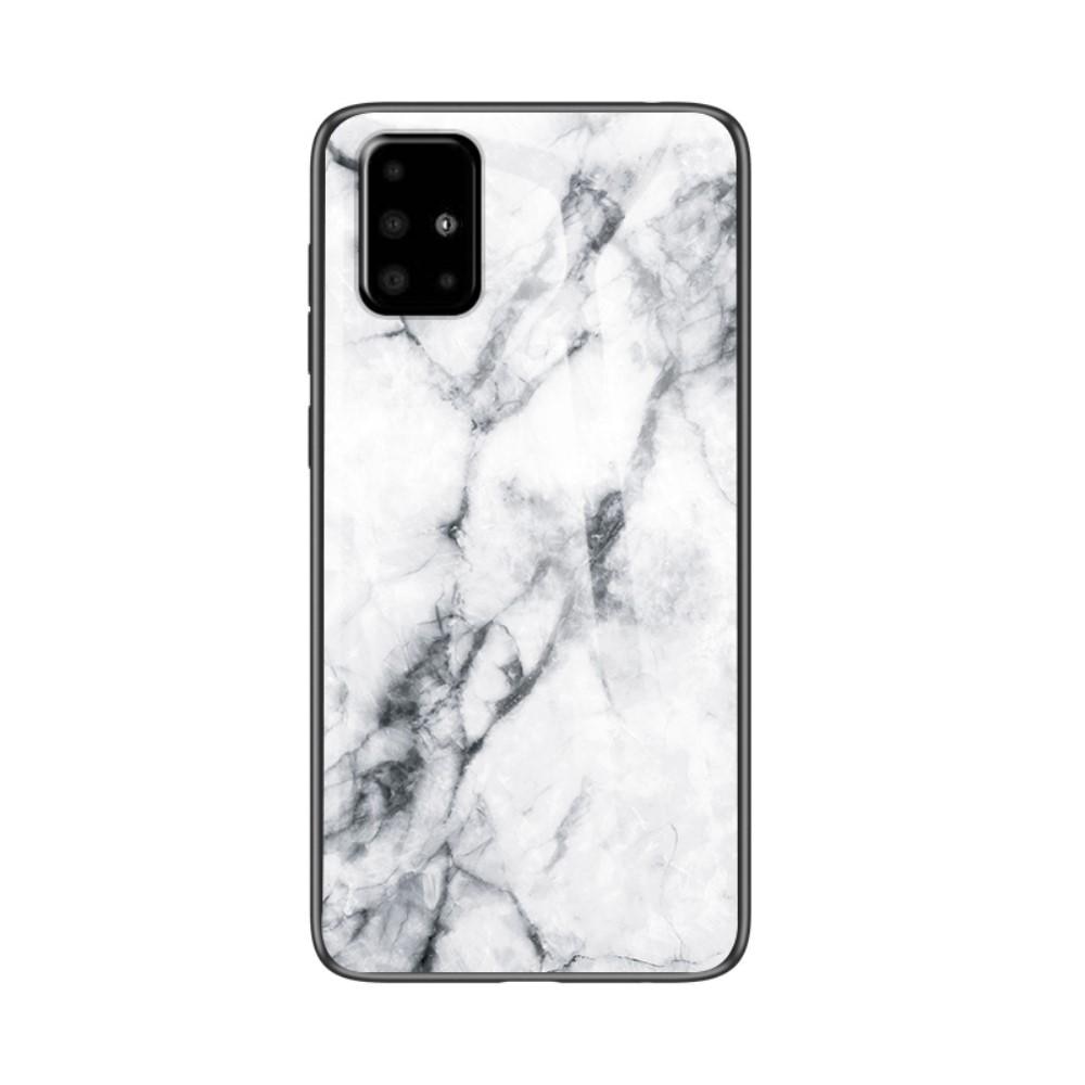 Samsung Galaxy A51 Tempered Glass Case White Marble