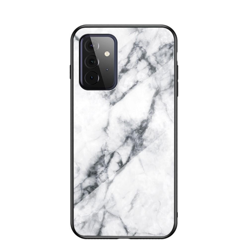 Samsung Galaxy A72 5G Tempered Glass Case White Marble