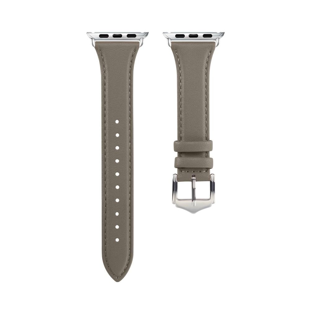 Apple Watch 41mm Series 8 Slim Leather Strap Grey