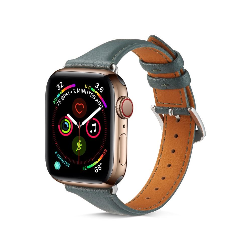 Apple Watch 42mm Slim Leather Strap Green