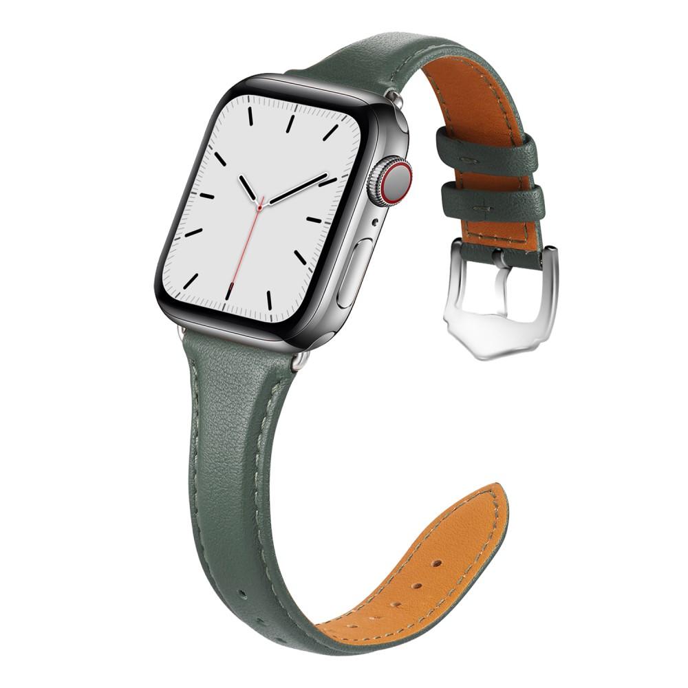 Apple Watch Ultra 49mm Slim Leather Strap Green