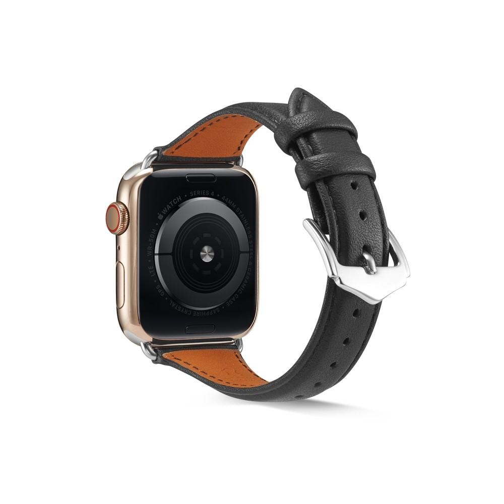 Apple Watch 40mm Slim Leather Strap Black