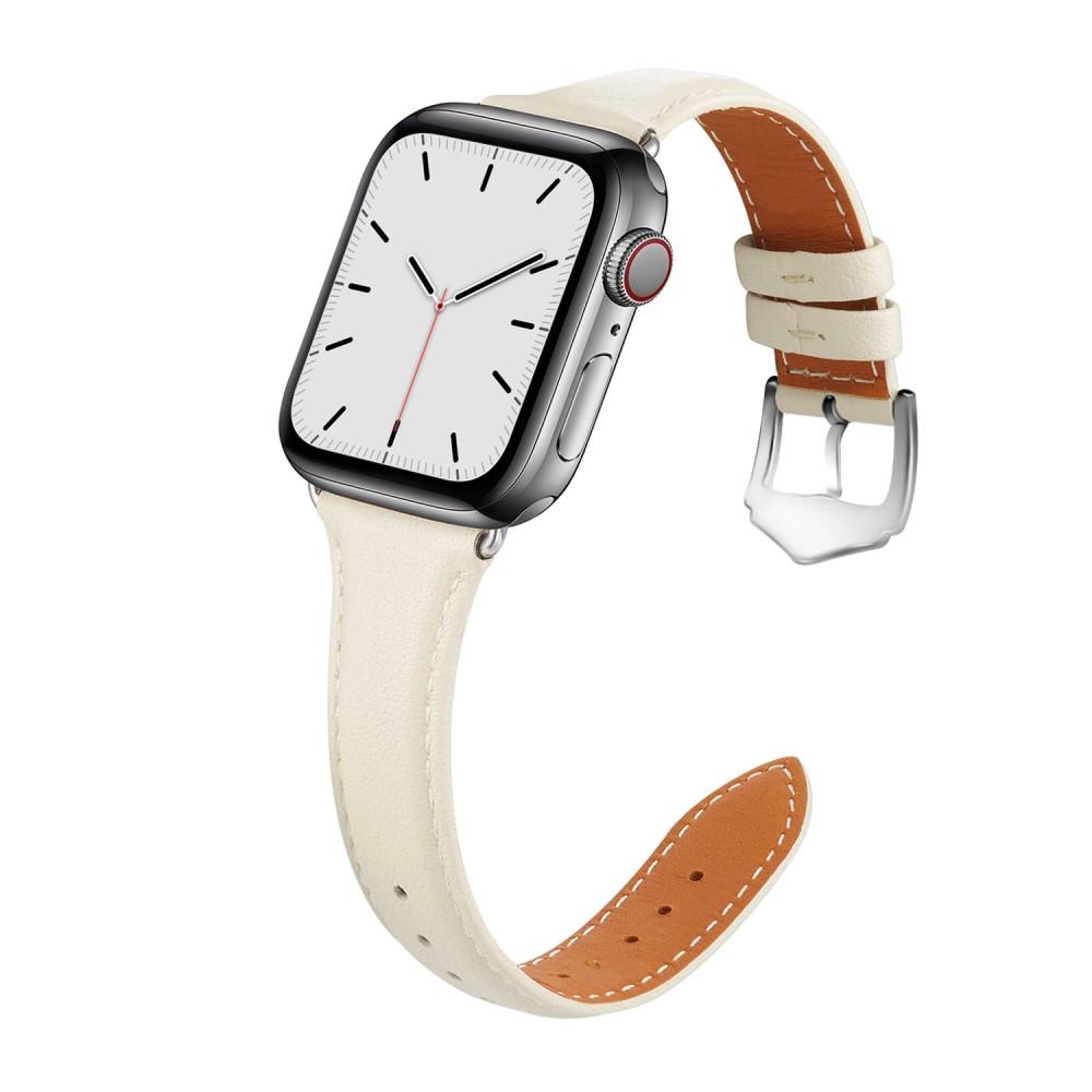 Apple Watch 44mm Slim Leather Strap Beige