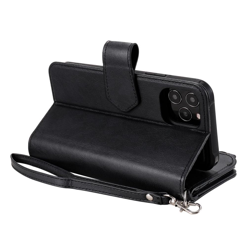 iPhone 12/12 Pro Zipper Magnet Wallet Black
