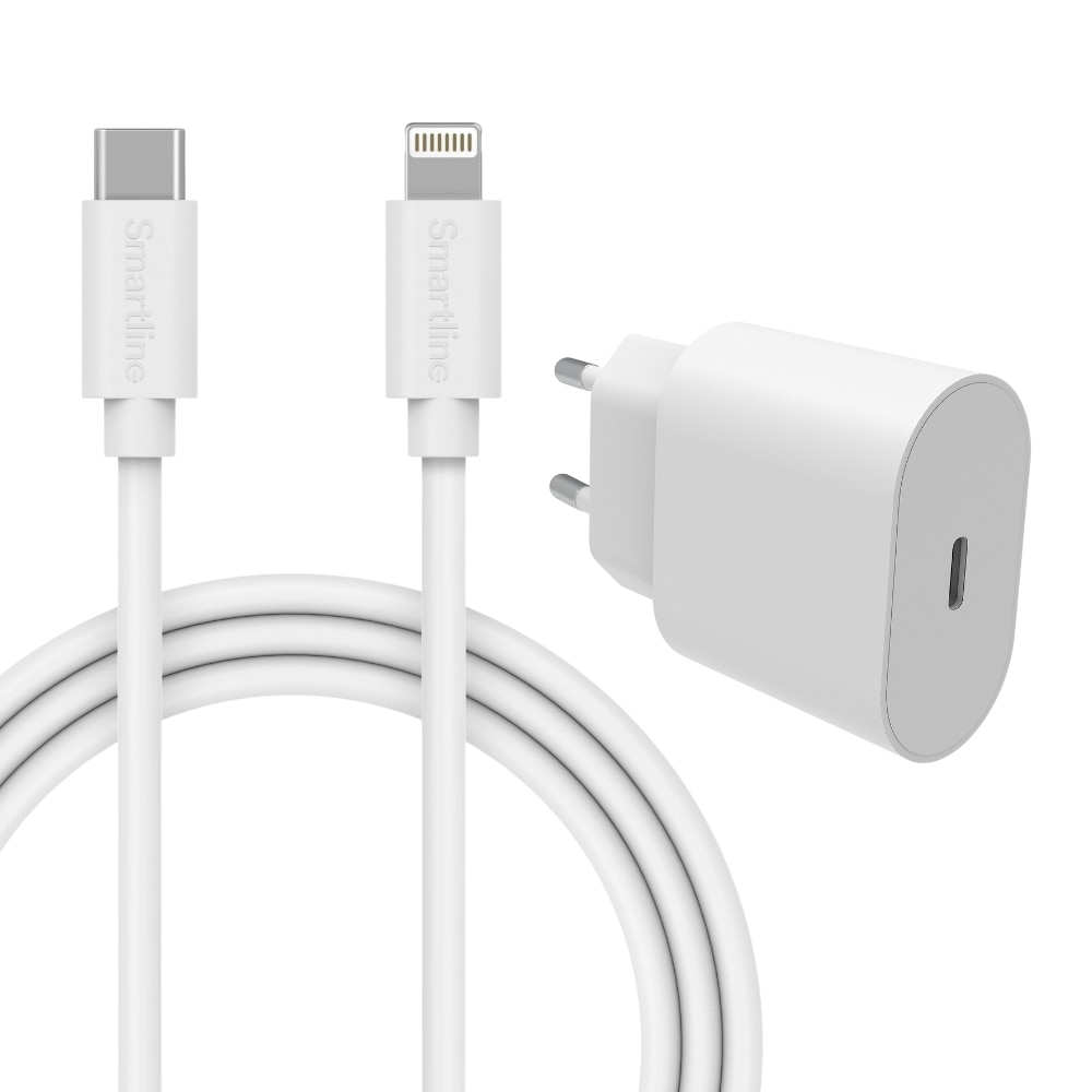 Complete Charger for iPhone 14 Pro - 2m Cable and Wall Charger - Smartline