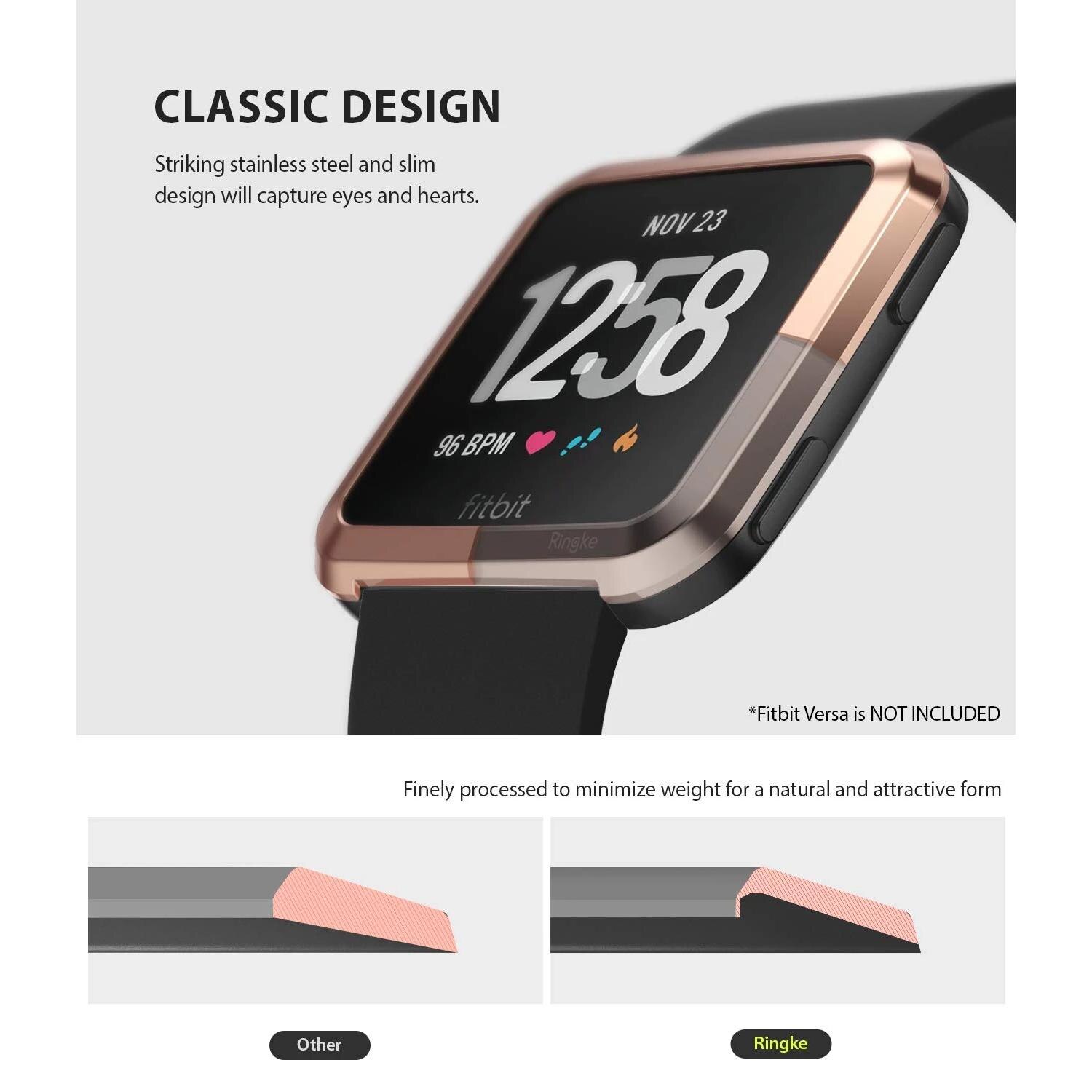 Fitbit Versa Bezel Styling Pink Gold