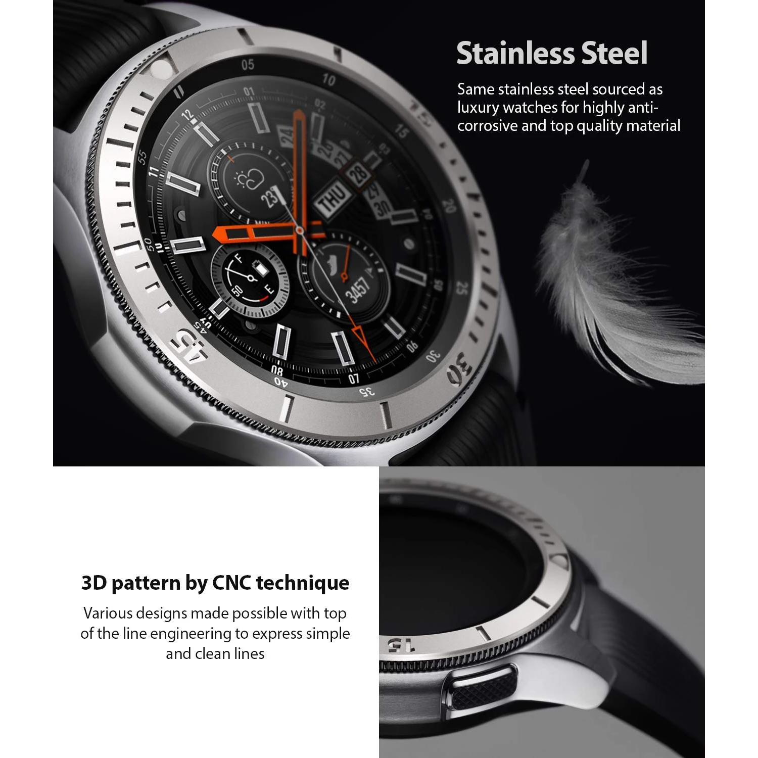 Samsung Galaxy Watch 46mm/Gear S3 Bezel Styling Silver