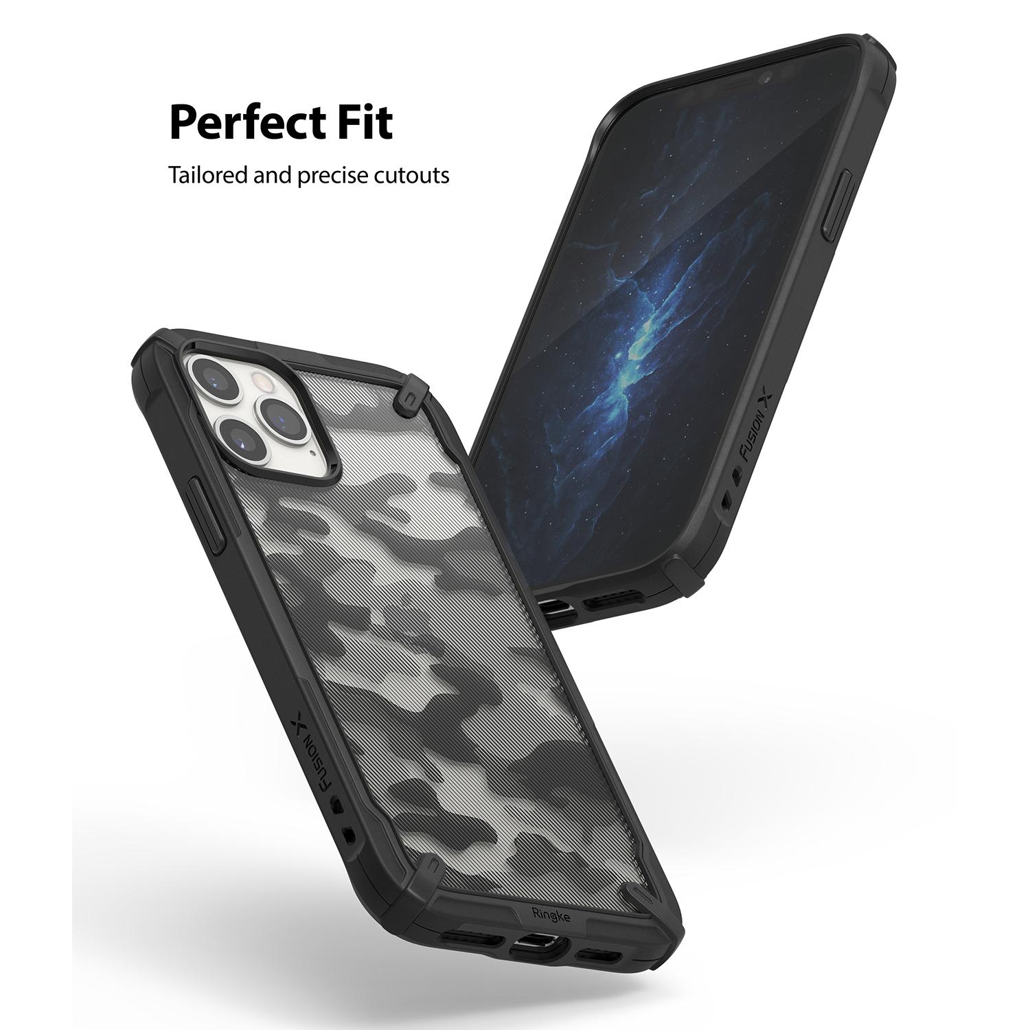 iPhone 12 Pro Max Fusion X Design Case Camo Black