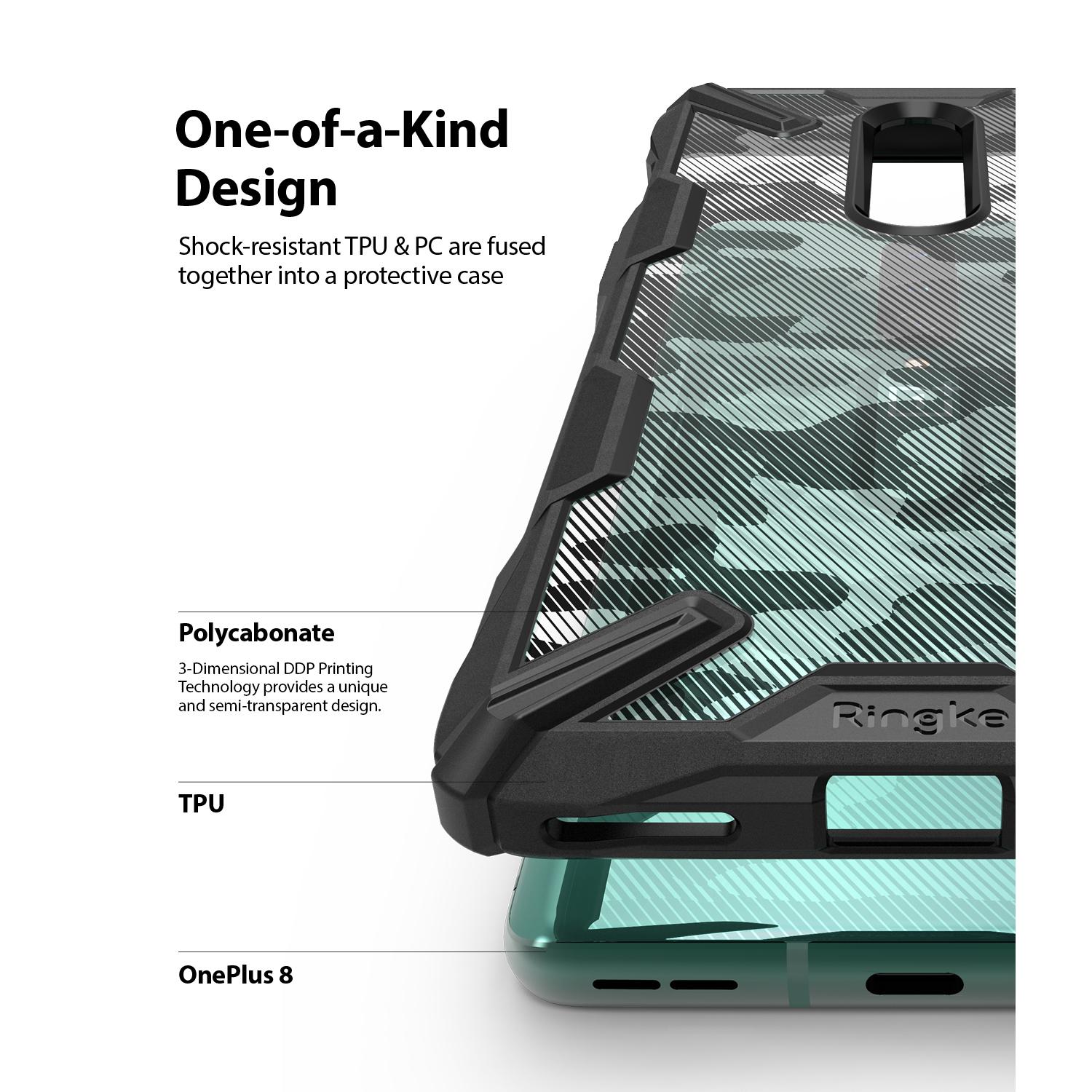 OnePlus 8 Fusion X Design Case Camo Black