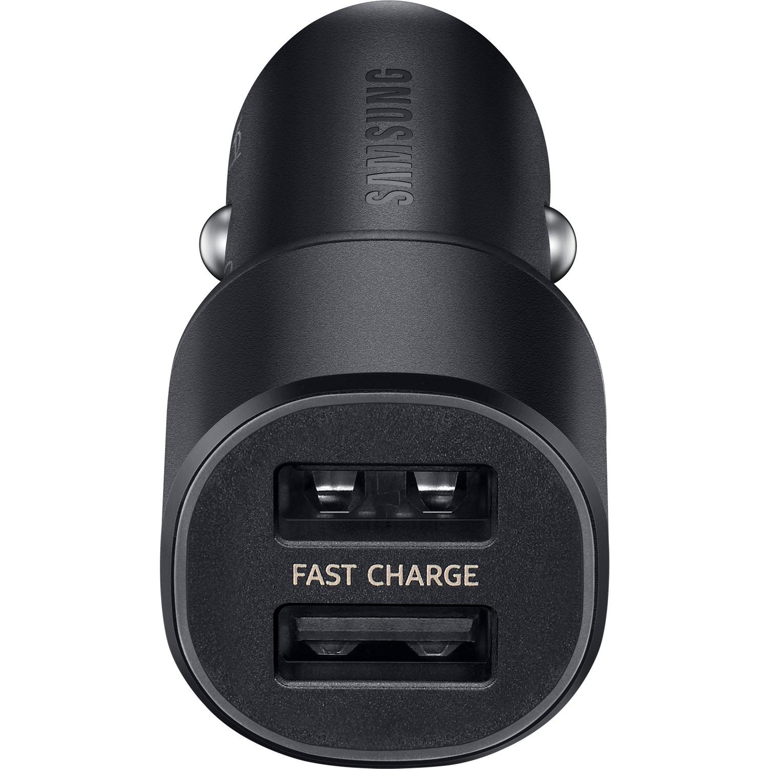 Dual Car Fast Charger 15W USB-C Black