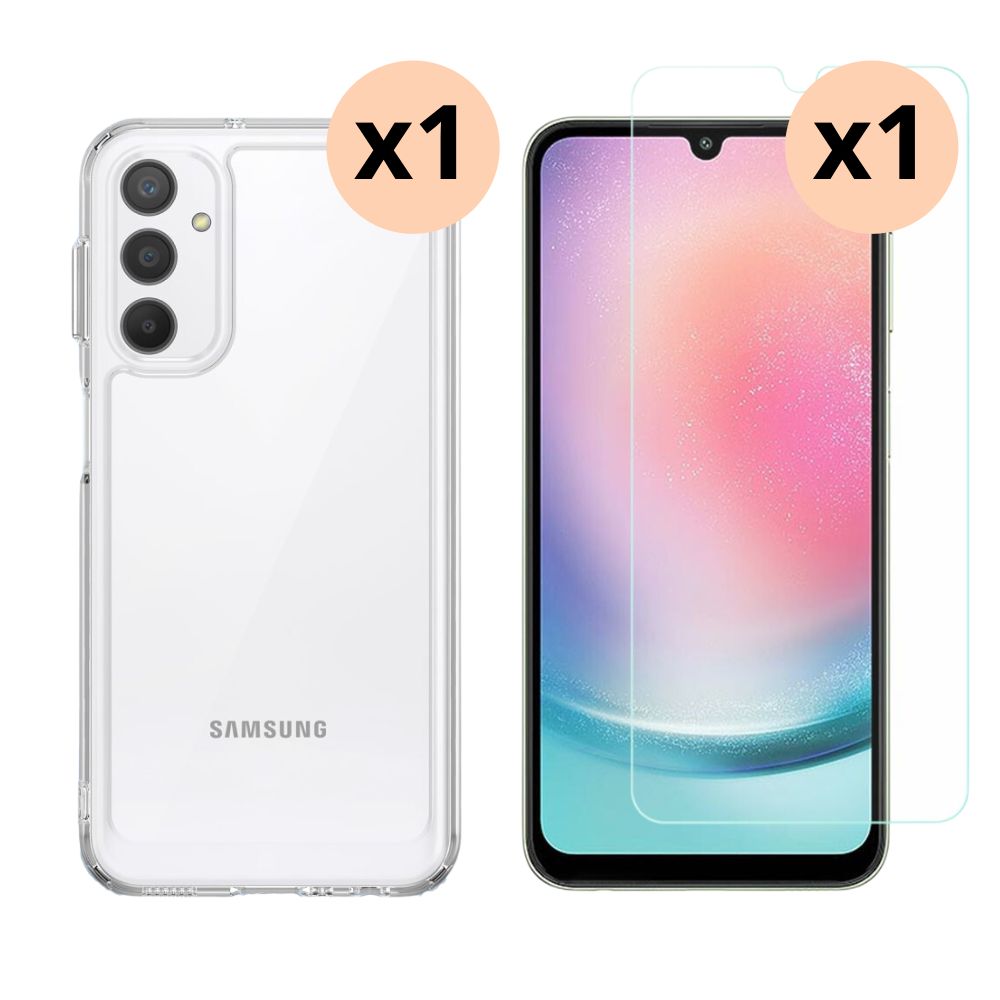 Samsung Galaxy A24 Kit w. Case and Screen Protector