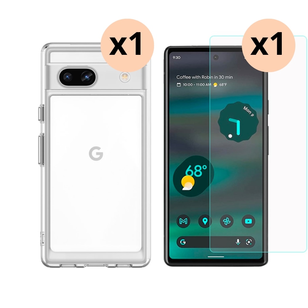 Google Pixel 7a Kit w. Case and Screen Protector