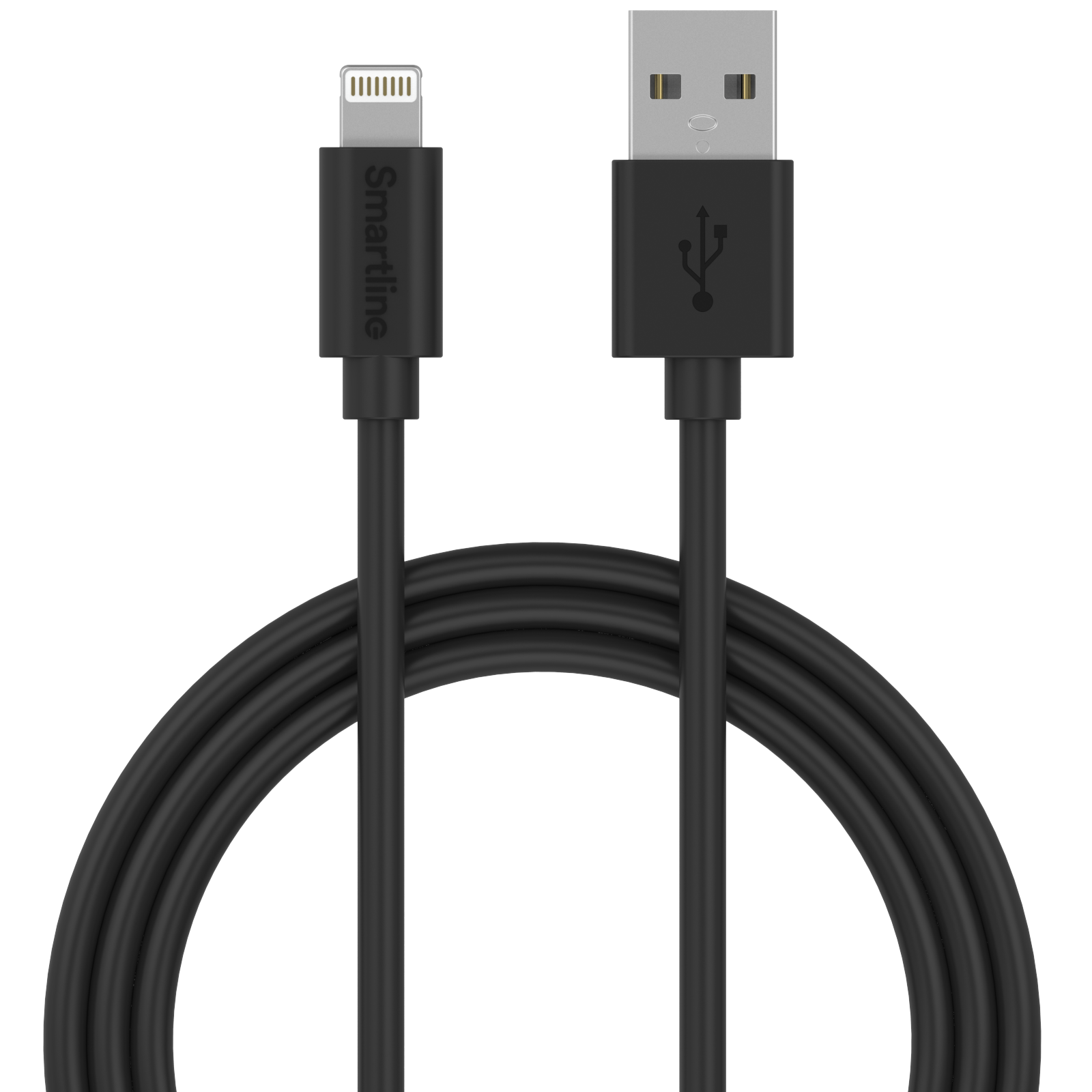USB-A to Lightning Cable 2 meters Black