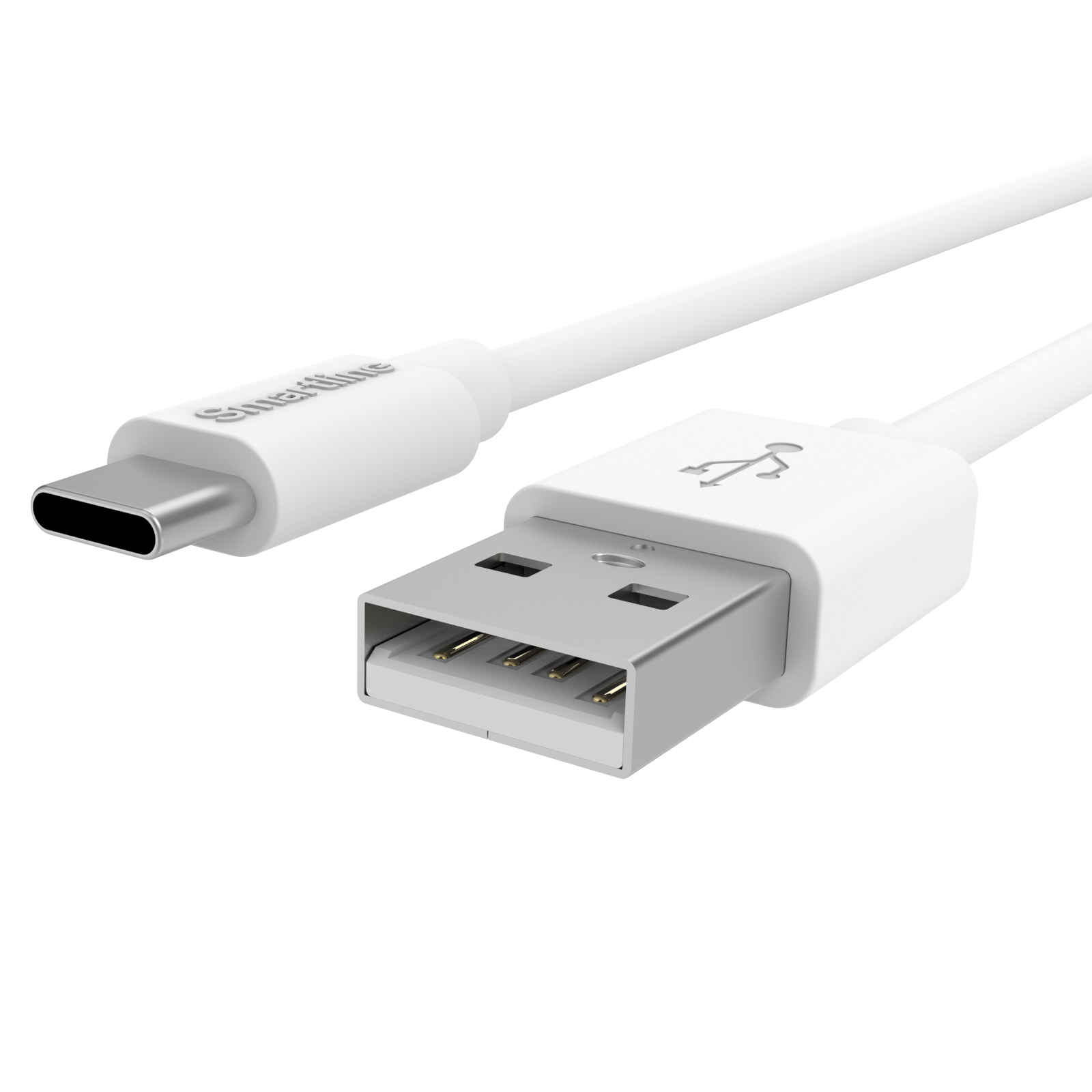 USB-A to USB-C Cable 1 meter White