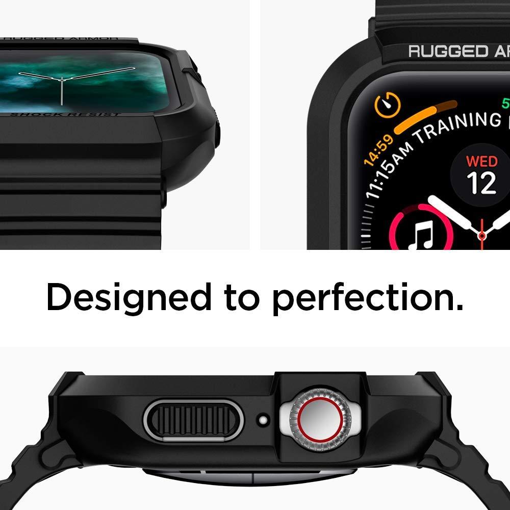 Spigen Apple Watch 44 45 mm Case Rugged Armor Pro Black