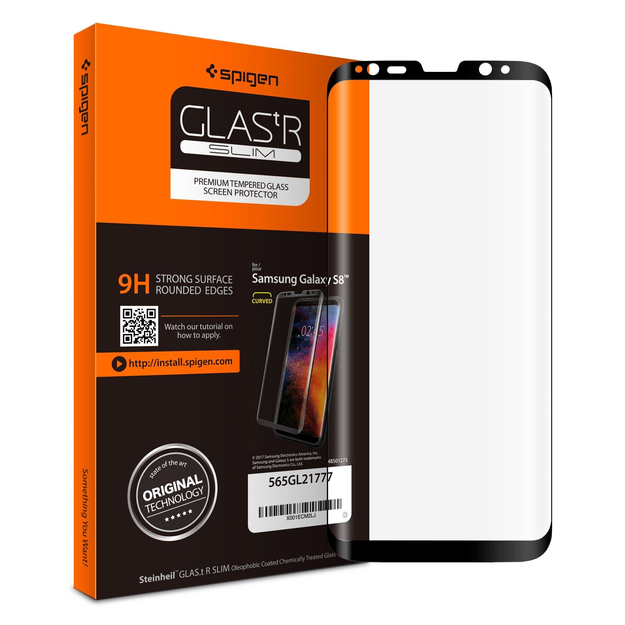 Samsung Galaxy S8 Screen Protector GLAS.tR Full Cover Glass Black