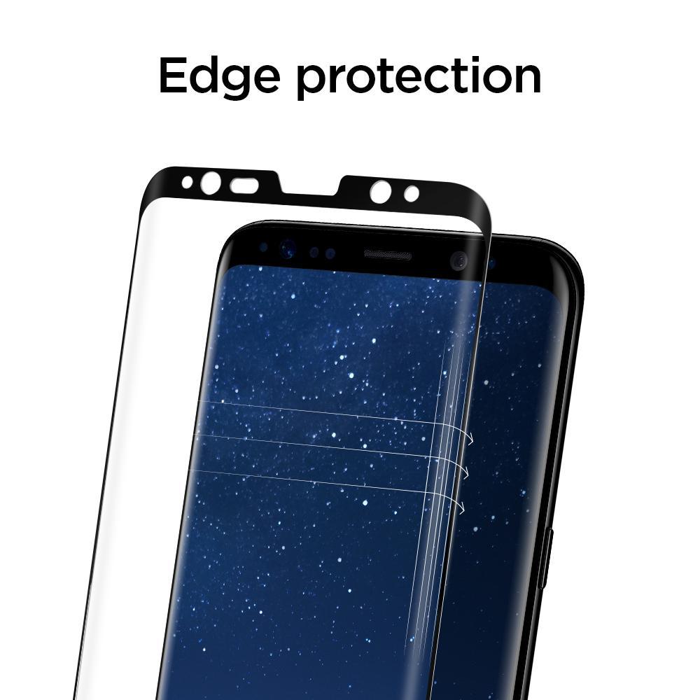 Samsung Galaxy S8 Screen Protector GLAS.tR Full Cover Glass Black