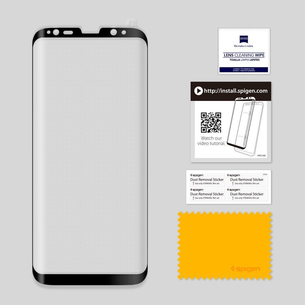 Samsung Galaxy S8 Screen Protector GLAS.tR Full Cover Glass Black