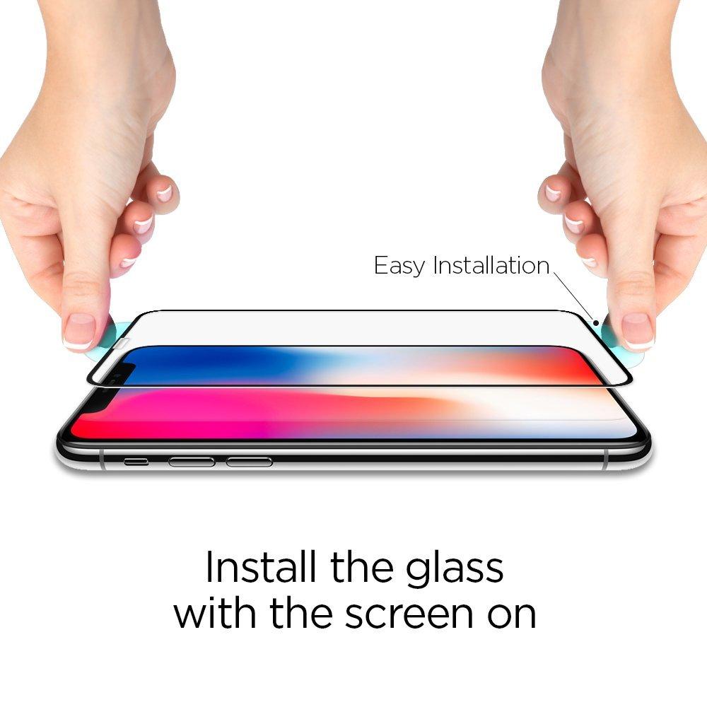 iPhone X/XS Screen Protector GLAS.tR SLIM HD Black