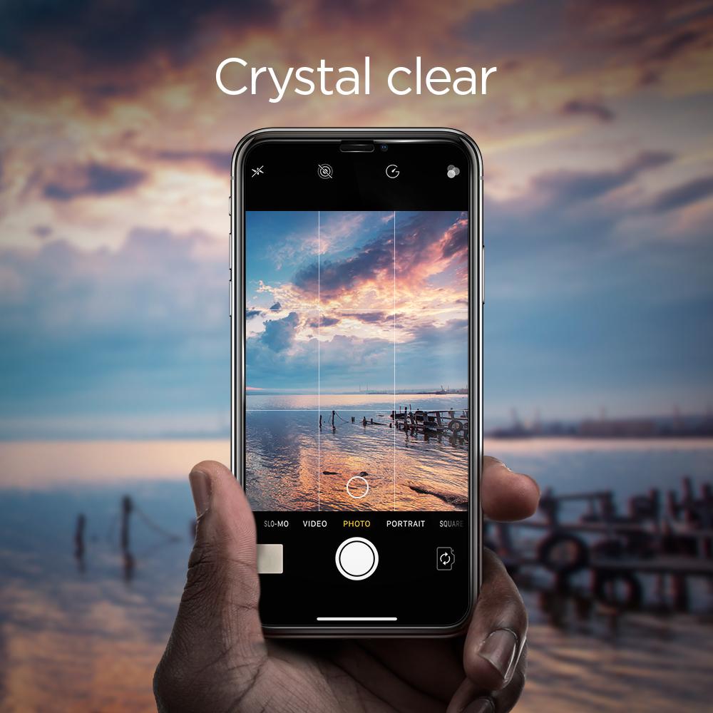 iPhone XR Screen Protector GLAS.tR SLIM HD Black