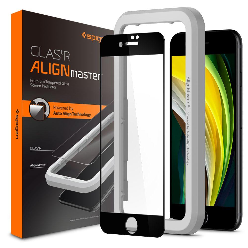iPhone 7/8/SE AlignMaster GLAS.tR Full Cover Black