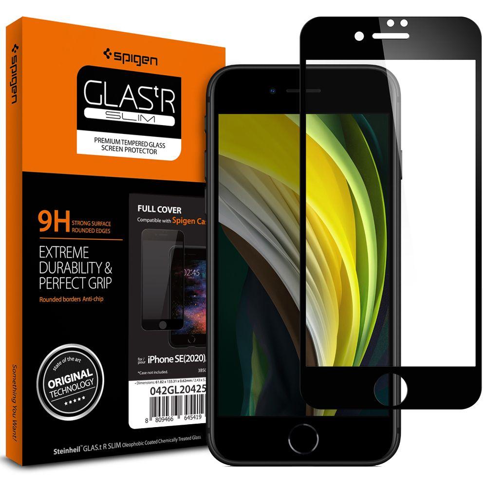 iPhone SE (2020) Screen Protector GLAS.tR SLIM HD Black