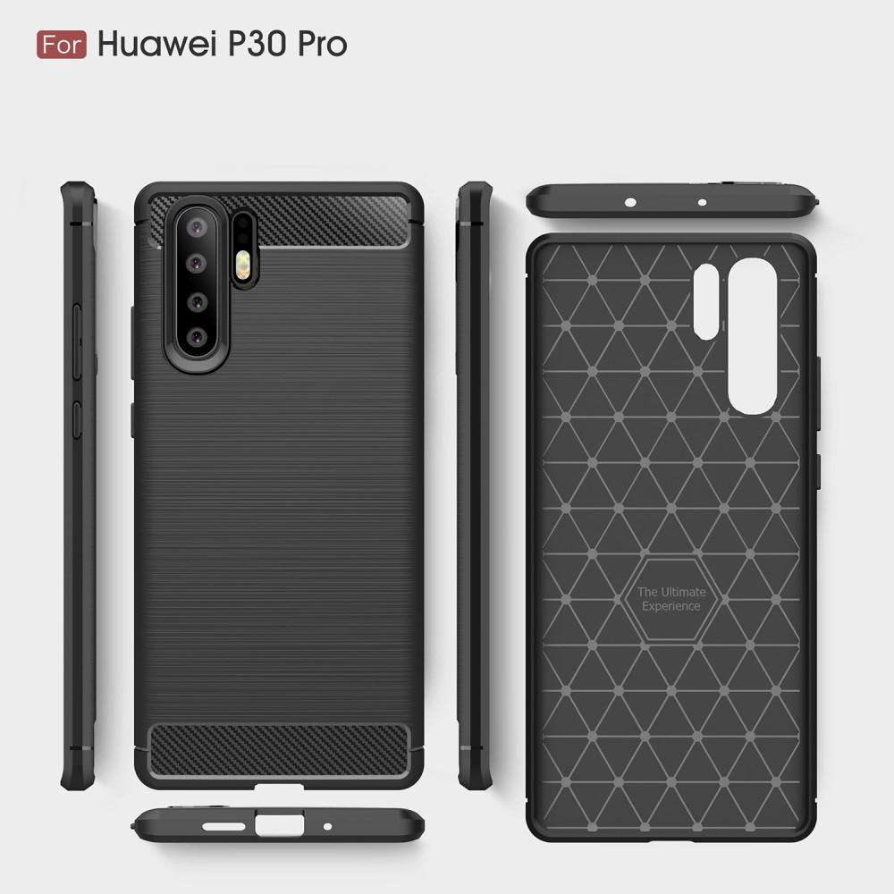 Huawei P30 Pro Brushed TPU Case Black