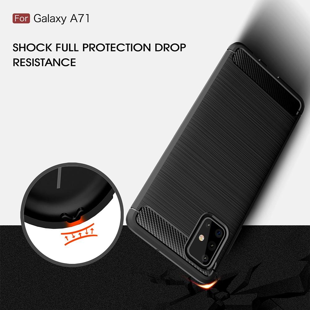 Samsung Galaxy A71 Brushed TPU Case Black