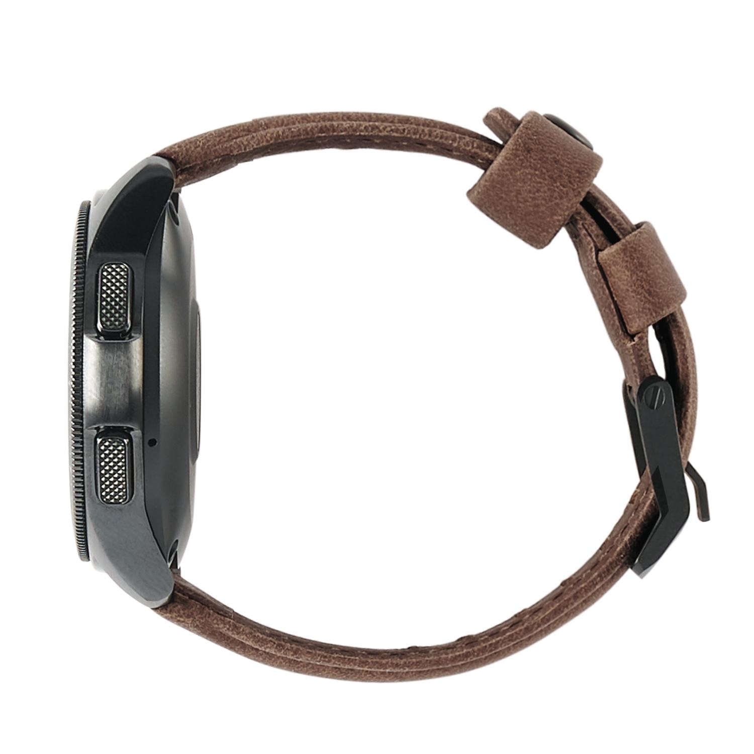 Samsung Galaxy Watch 42mm/Watch Active Leather Watch Strap Brown