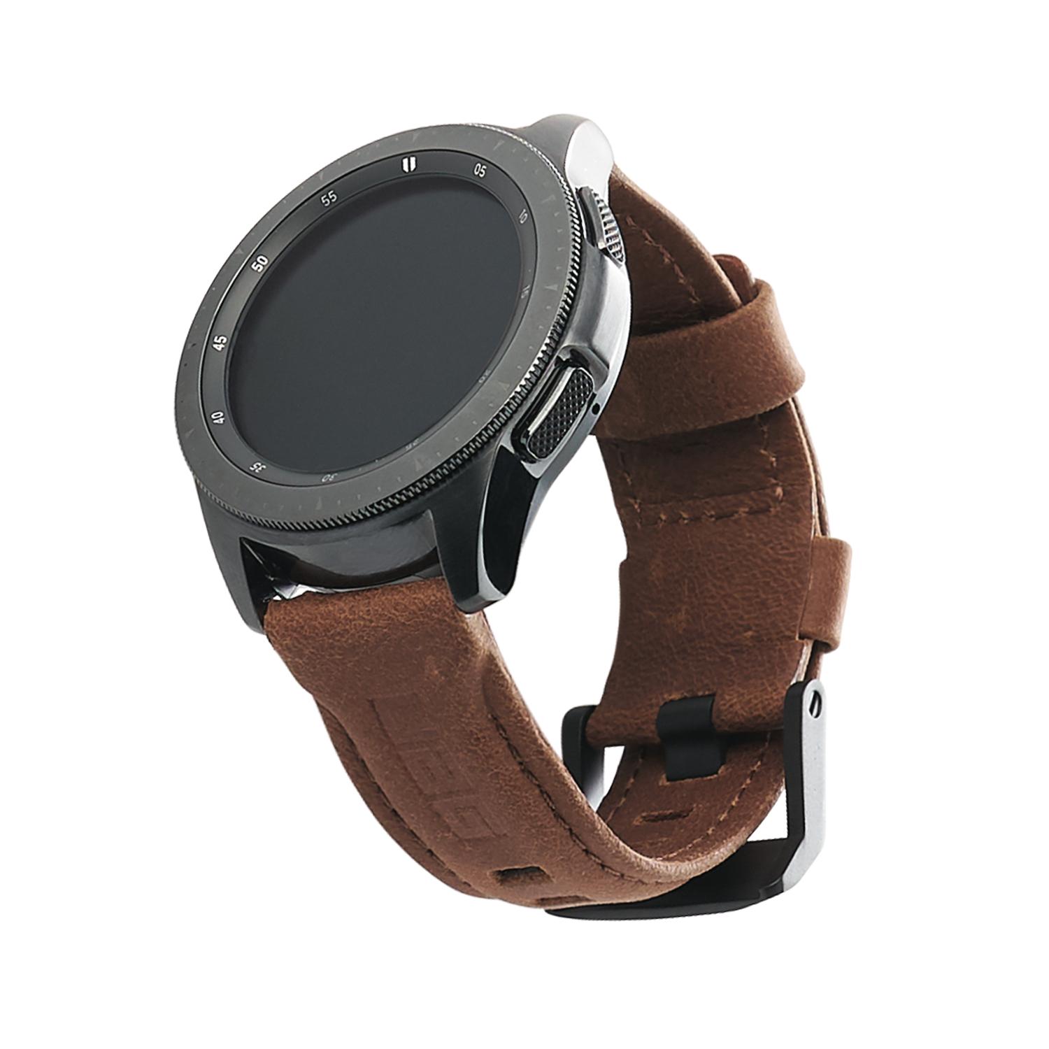 Samsung Galaxy Watch 42mm/Watch Active Leather Watch Strap Brown