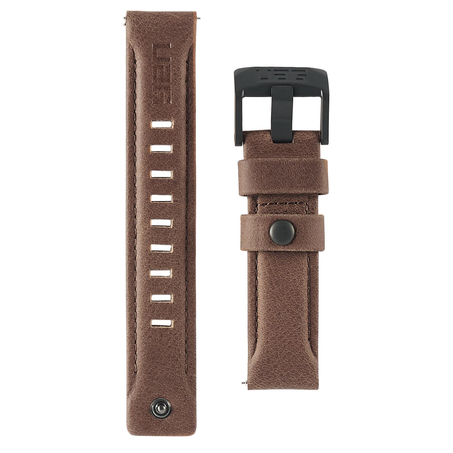 Samsung Galaxy Watch 42mm/Watch Active Leather Watch Strap Brown