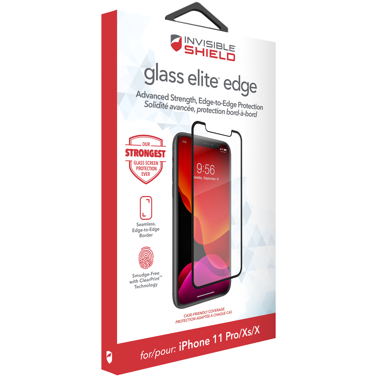 iPhone X/XS InvisibleShield Glass Elite Black